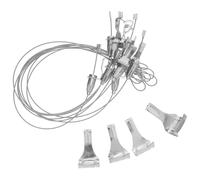 TEHAUX Kit di Sospensione per Quadri Filo Metallico Regolabile, 8 Pezzi Ganci a S per Binari, Metodo di Sospensione Resistente e Invisibile per Casa, Ufficio e Galleria, Capacità