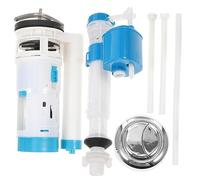 TEHAUX Kit Ricambio Valvola Galleggiante Wc Dual Flush Completo Valvola Riempimento Silenziosa e Pulsante Resistente Accessori per Riparazione Fatta Compatibile con Cassetta Standard