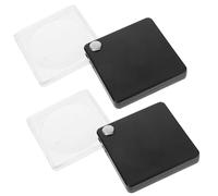 TEHAUX Lente D’ingrandimento Pieghevole Quadrata da 2 Pezzi, Mini Lente Tascabile Portatile per Riparazione Gioielli e Orologi, Custodia Protettiva Compatta per Uso Esterno e Creazione