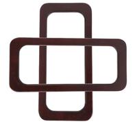 TEHAUX Manici in Legno per Borse Uncinetto Rettangolari Marrone 2 Pezzi, Resistenti e Portatili, per DIY Bag Making e Feste Aspetto Elegante e Raffinato