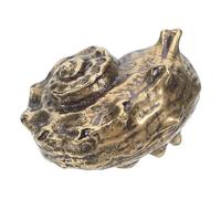 TEHAUX Maniglia in Ottone Anticato a Forma di Ammonite per Porta Interna e Mobili da Cucina, Pomello Vintage Decorativo in Bronzo, Accessorio Retrò per Arredo Casa e Armadi