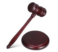 TEHAUX Martelletto Giudice in con Blocco Sonoro Elegante per Riunioni e Cerimonie Autorità per Professionisti Legali