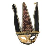 TEHAUX Maschera Veneziana da Uomo Nera in Plastica per Carnevale e Mascherata, Accessorio Cosplay e Foto, Design Elegante per Feste e Halloween Stili multipli