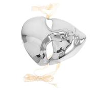 TEHAUX Maschera Vintage per Donne in Abs Argento, Leggera e Confortevole, Accessorio Chic per Costume Tradizionale e Feste Influencer