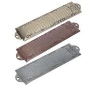 TEHAUX Mezuzah Ebraica in Lega 3 Pezzi con Pergamena per Porta, Decorazione Tradizionale Elegante e Resistente per Benedizione Casa e Decorazione Porta