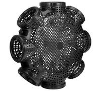 TEHAUX Nassa da Pesca da Mare in Plastico Nero Riutilizzabile per Anguille e Pesci Gabbia da Pesca ad Alta capacità All'aperto e Risparmio Esche