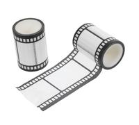 TEHAUX Nastro Decorativo Filmstrip per Scrapbooking, 2 Pezzi, Carta | Bordo Film Reel Bianco e Nero, per Giornali e Superfici, Facile Posa, per Tavoli, Pareti e Bacheche