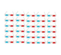 TEHAUX Occhiali 3d in Cartone Anaglifi Rossi e Blu, Confezione da 30 Pezzi Leggeri e Usa e Getta, Occhiali da Cinema e Adulti, Accessori per Film e Video 3d a Casa