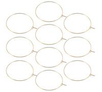 TEHAUX Orecchini a Cerchio Grandi da Donna 35Mm in Acciaio Leggeri Set da 10 Pezzi Finitura Elettroplaccata Lucida per Eventi Feste e Uso Quotidiano