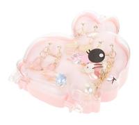 TEHAUX Orecchini Clip Materiale Plastico e Lega senza Dolore senza Foro, Set, Stile Cartoon per Natale o Laurea per Bambina