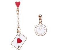 TEHAUX Orecchini Pendenti Creativi Asimmetrici Carte da Gioco, Decorazioni le Orecchie da Donna, Accessori Moda per Feste e Uso Quotidiano