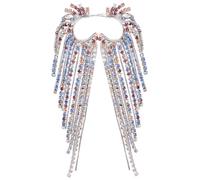 TEHAUX Orecchini Pendenti da Donna Nappe e Strass Gioielli per Orecchie Scintillanti Adatti per Compleanni Matrimoni e Feste Realizzati in Metallo e Pietre Preziose