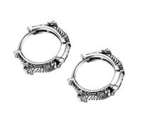 TEHAUX Orecchini Uomo in Acciaio Inox, Stile Street Semplice e Leggero, Accessori Eleganti Anello Tondo Ipoallergenici Per Feste e Uso Quotidiano