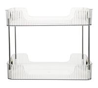 TEHAUX Organizer da Bagno in Pet e Acciaio Resistente Portacosmetici e Portaoggetti Compatto per Lavandino e Toeletta per Cucina e Camera