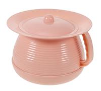 TEHAUX Orinatoio Portatile con Coperchio in Pp Rosa, Manico Antiscivolo e Resistente Agli Urti, Adatto per Uso Notturno e Anziani in Casa