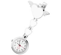 TEHAUX Orologio da Taschino per Infermiera Semplice Design in Lega Bianco, Facile da Leggere e Decorativo, per Decorare la Divisa Professionale