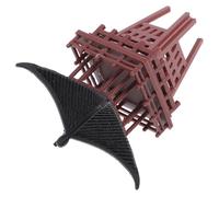 TEHAUX Padiglione in plastica per bonsai e micro paesaggio, design architettonico cinese retrò, decorazione per interni, 1 pz