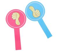 TEHAUX Palette per Feedback in Schiuma 15x30 Cm Pollice e Giù, Set da 2 Palette Leggere per Votazione e Apprendimento Interattivo in Classe, Materiale Didattico per Insegnanti