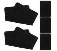 TEHAUX Panno per Pulizia Vinili e CD 5 Pezzi Nero, Tessuto Assorbente e Delicato per Giradischi e Album, Accessorio per Rimozione Sicura Polvere e Particelle nei Solchi, Uso Domestico