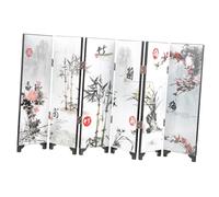 TEHAUX Paravento Mini Laccato Tradizionale Cinese, Divisorio Per Ambienti Da Tavolo in Materiale Stabile, Decorazione Casa e Ufficio, Regalo Cultura Orientale