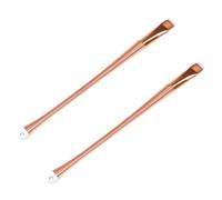 TEHAUX Pennelli Trucco Occhi e Sopracciglia 2 Pezzi Pennello Eyeliner Sottile in Fibra Sintetica Manico in Alluminio Leggero per Trucco Cosmetico Femminile e Uso Professionale a Casa o