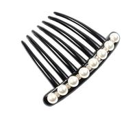 TEHAUX Pettini Laterali Antiscivolo con Perle e Strass, Set da 3 Accessori per Chioma da Sposa e Feste, Copricapo Elegante per Donne e Ragazze