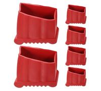 TEHAUX Piedini in Gomma Diametro Interno 7,2cm X 2,8cm per Scale Telescopiche e Pieghevoli 6 Pezzi Copripiedi Antiscivolo Rosso, Stabilizzatore Portatile per Riparazioni Domestiche