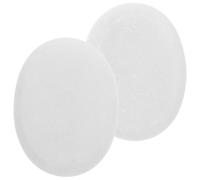 TEHAUX Pietre da Massaggio per Massaggio Rilassante e Profondo Set di 2 in Marmo Bianco Design Elegante per Uso Spa e Casa, per Uomini e Donne