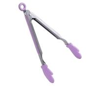 TEHAUX Pinza per Alimenti da Cucina Resistente al Calore in Silicone 23 Cm, Pinza per Pane e Spaghetti, Utensile Compatto per Barbecue, Picnic e Uso Quotidiano