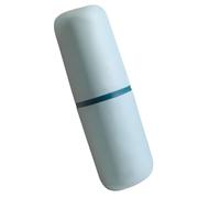 TEHAUX Porta Spazzolino da Viaggio Bicchiere Doppio Strato in Plastica Resistente Custodia Portatile Coperchio Salvaspazio per e Adulti Organizer Igienico per Viaggi Campeggio e Uso