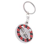 TEHAUX Portachiavi Decorazione per Borse e Ciondolo in Metallo Creativo a Forma di Roulette Russa Girevole Porta Chiavi Elegante e Funzionale