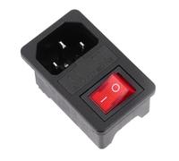TEHAUX Presa Elettrica Ac 3 Pin con Interruttore e Luce Integrata, Materiale Nailon e Rame, Capacità 10a 250v, per Apparecchiature Industriali Automatizzate