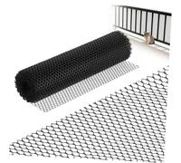 TEHAUX Rete di Protezione per Ringhiera Balcone per Animali Domestici in Hdpe Nero, Resistente alle Intemperie, Facile da Installare, Sicurezza per Gatti e Cani su Scale e Balconi