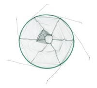 TEHAUX Rete Pieghevole in Poliestere Bianco, Rete da Pesca Portatile per Raccolta Gamberetti e Pesce, Strumenti da Pesca Pratici e Compatti Stile Casuale