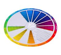 TEHAUX Ruota Colorata Creativa Ruota di Rotazione per L'Apprendimento dei Colori da 9/23 Cm Strumento Misto per La Tabella dei Colori Guida All'Apprendimento della Miscelazione