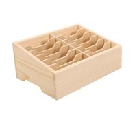 TEHAUX Scatola Porta Cellulare in Legno Multi Scomparti Organizer da Scrivania Stabile e Resistente per Ufficio Aula e Casa Supporto Multiuso per Telefono e Piccoli Oggetti