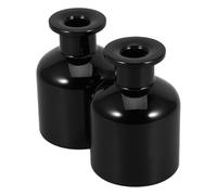 TEHAUX Set 2 Bottiglie Diffusore di Fragranze in Vetro 150ml senza Coperchio Bastoncini di Giunco per Aromaterapia Casa Auto Spa Fai da Te