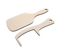 TEHAUX Set 2 Pezzi Pettine senza Denti e Spazzola in Legno per Uomini, Strumento Massaggio Cuoio Capelluto Delicato, Regalo Divertente San e Feste Sociali