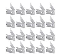 TEHAUX Set 20 Pezzi Clip per Ripiano Frigorifero e Congelatore in Acciaio Inossidabile, Supporti per Mensole Elevata Capacità di Carico, Ganci Resistenti che Non Graffiano