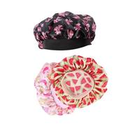 TEHAUX Set 3 Pezzi Cuffie Doccia in Satin per Bambini Berretto Protettivo per Chioma Morbido e Confortevole Colore Assortito per Bagnetto e Riposo