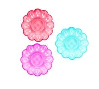 TEHAUX Set 3 Pezzi Vassoio Portauova in Plastica 24x3 Cm Multifunzionale per Frigorifero, Contenitore per Conservare e Organizzare Uova di Gallina, Pratico e Resistente Colore Casuale