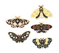 TEHAUX Set 5 Spille a Forma di Farfalla Smaltate, Spille per Vestiti e Zaini Effetti Decorativi, Accessori Donna Moda