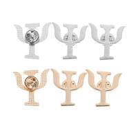 TEHAUX Set 6 Pezzi Spilla Psicologia in Lega, Decorativo Vintage, Facile da Indossare, per Sciarpe e Maglioni, Spille per Camicie e Giacche Oro e Argento