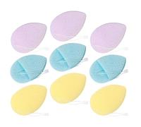 TEHAUX Set 9 Pezzi Spugne per Pulizia Viso a Goccia Guanto Esfoliante Delicato Riutilizzabile per Pelle Sensibile Dischetti per Lavaggio Viso Compatti per Uso Quotidiano e Viaggio