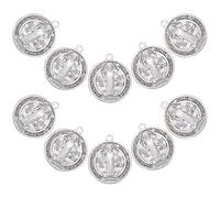 TEHAUX Set da 10 Medaglie di San Benedetto in Lega di Zinco con Motivo a Croce Ciondoli Religiosi Resistenti allo Sbiadimento per Progetti Fai da Te di Collane Braccialetti e