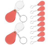 TEHAUX Set da 10 Pezzi Mini Lente d'Ingrandimento Pieghevole Portatile 10x Portachiavi, Lenti di Ingrandimento Tascabili per Lettura, Artigianato e Viaggi, Protezione Lente Integrata,