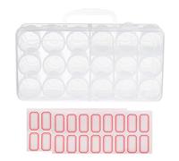 TEHAUX Set da 18 Contenitori Portabottiglie in Plastica per Farmaci, Scatola di Stoccaggio Portatile Scomparti Trasparenti, Organizer Compatto per Flaconi Medicinali, per Colore Casuale
