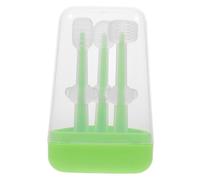 TEHAUX Set di Spazzolini da Denti per Ragazzo Ragazza in Silicone Morbido 3 Pezzi Supporto - Pulizia Delicata di Gengive, Denti e Lingua - Kit Igiene Orale e Primi Dentini