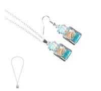 TEHAUX Set Gioielli Donna Collana Colorata e Orecchini a Bottiglia dei Desideri Piccoli che Si Illuminano al Buio, Accessori Multifunzionali per Decorazioni e Idee Regalo per Amiche