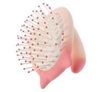 TEHAUX Spazzola per Chioma Mini da Viaggio Funzione Antistatica, Pettine a Cuscino Portatile in Abs Rosa, per Uso On The Go e Pettinare Chioma Bagnati